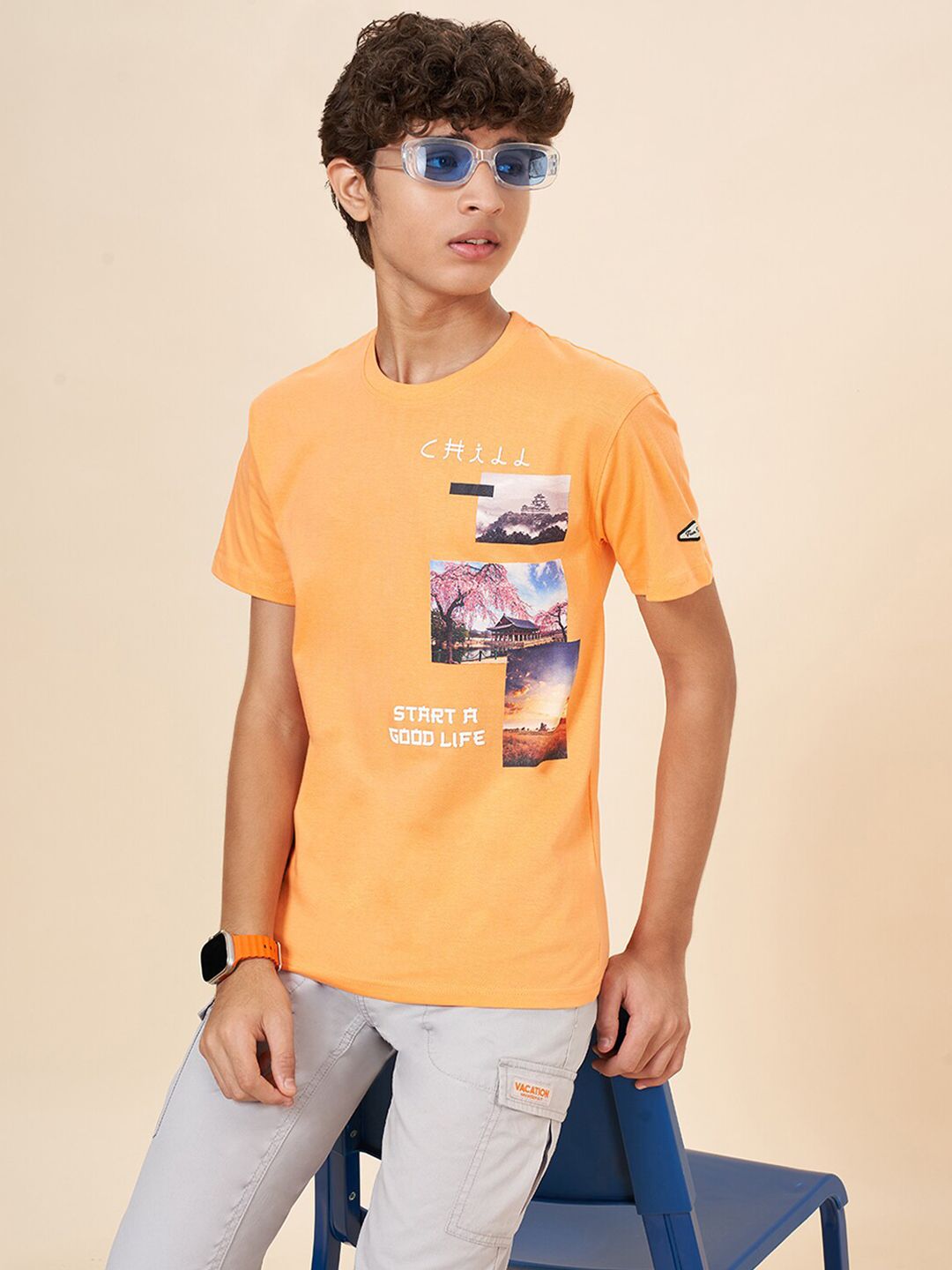 Coolsters by Pantaloons Boys Printed Round Neck Short Sleeves Cotton T-shirt-picture-40