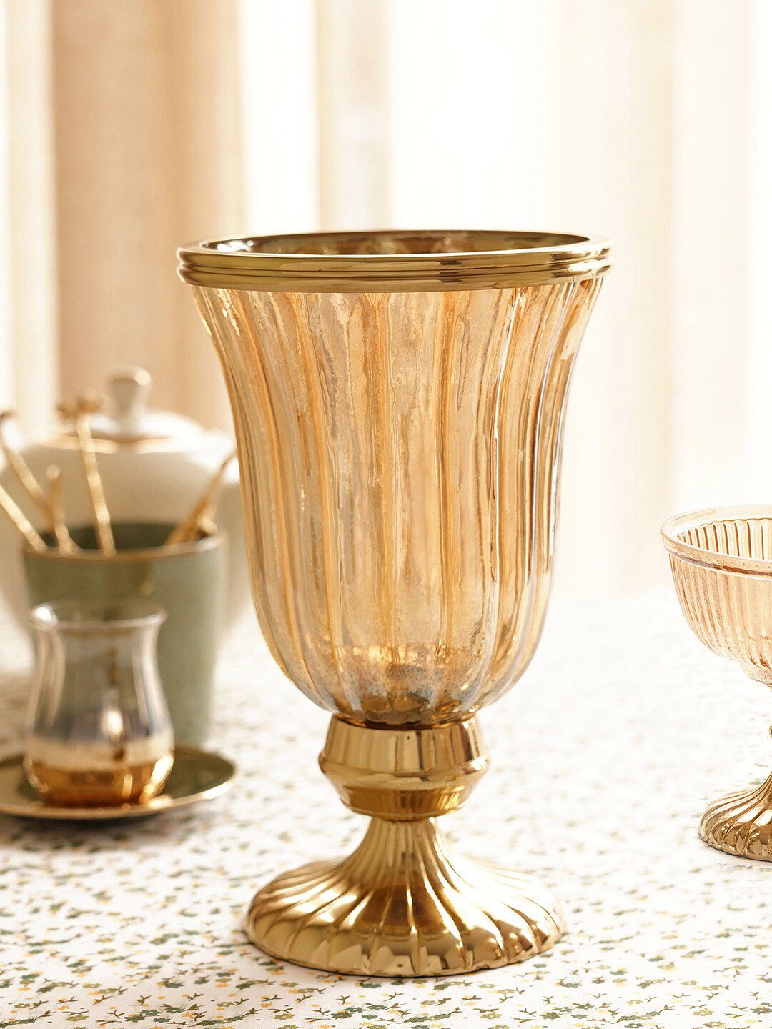 Pure Home and Living Unisex Gold Candle Holders-picture-30