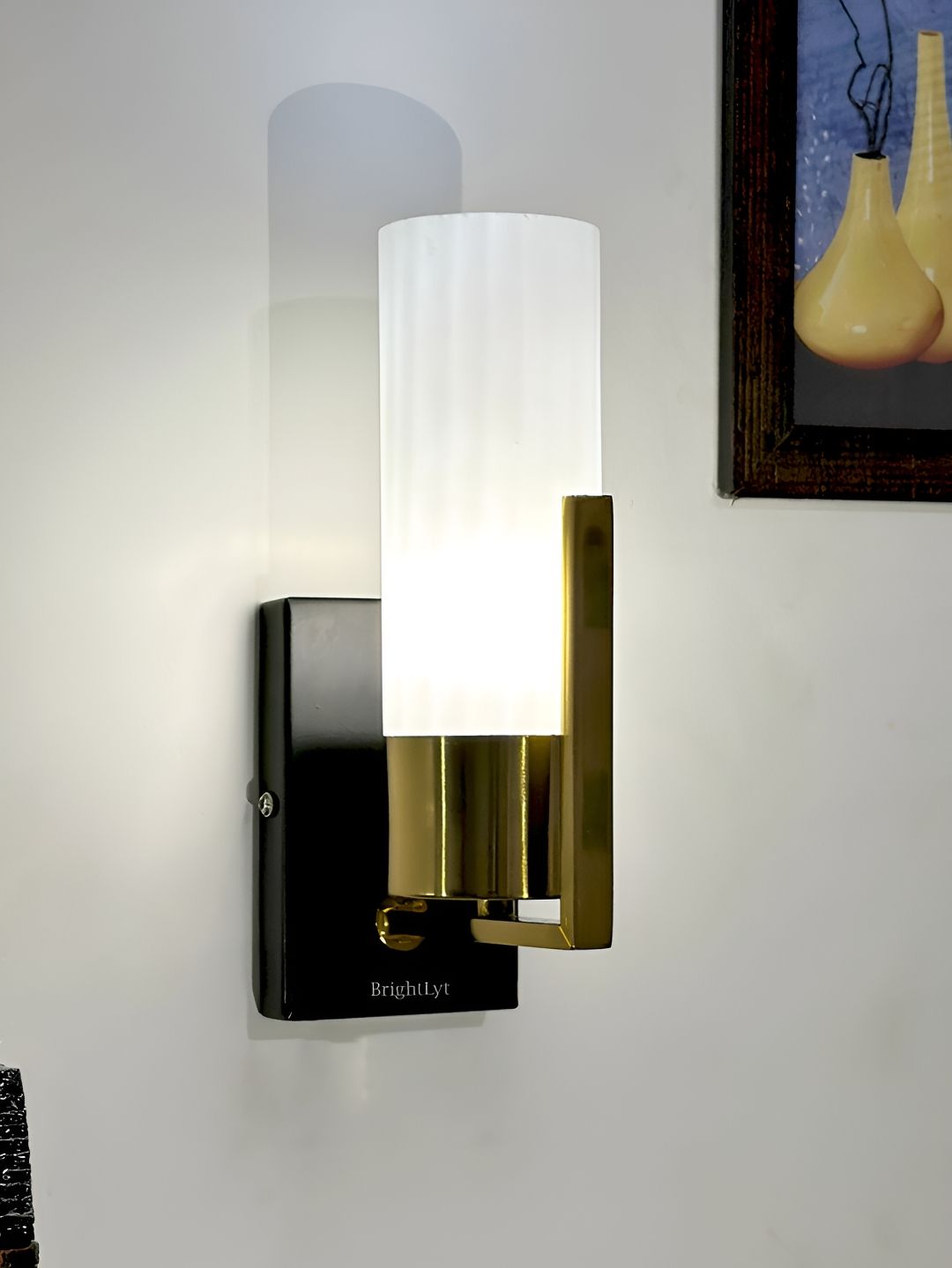 BrightLyt White Metal Cylinder Wall Lamp-picture-25