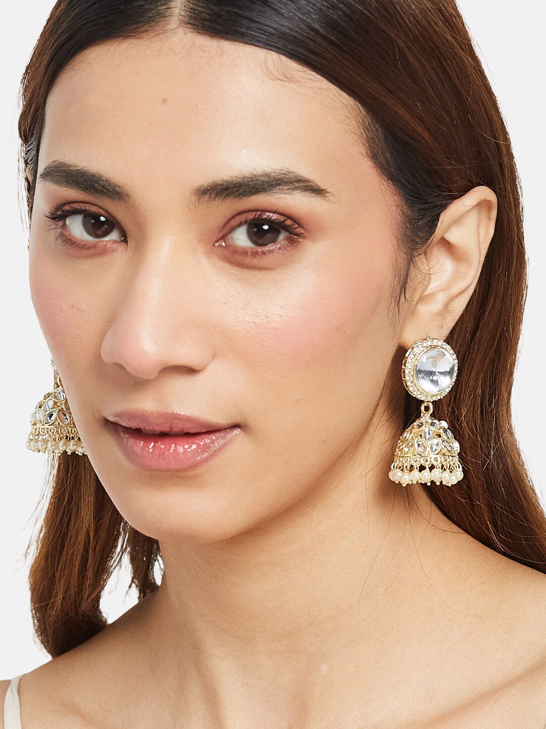 ATIBELLE Contemporary Jhumkas Earrings
