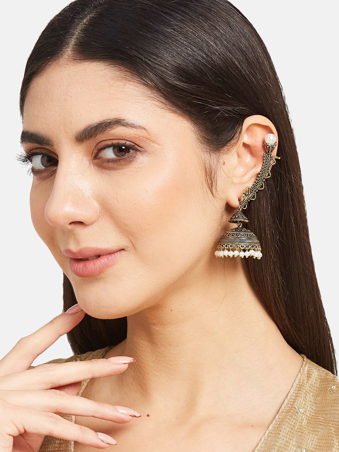 ATIBELLE Contemporary Jhumkas Earrings