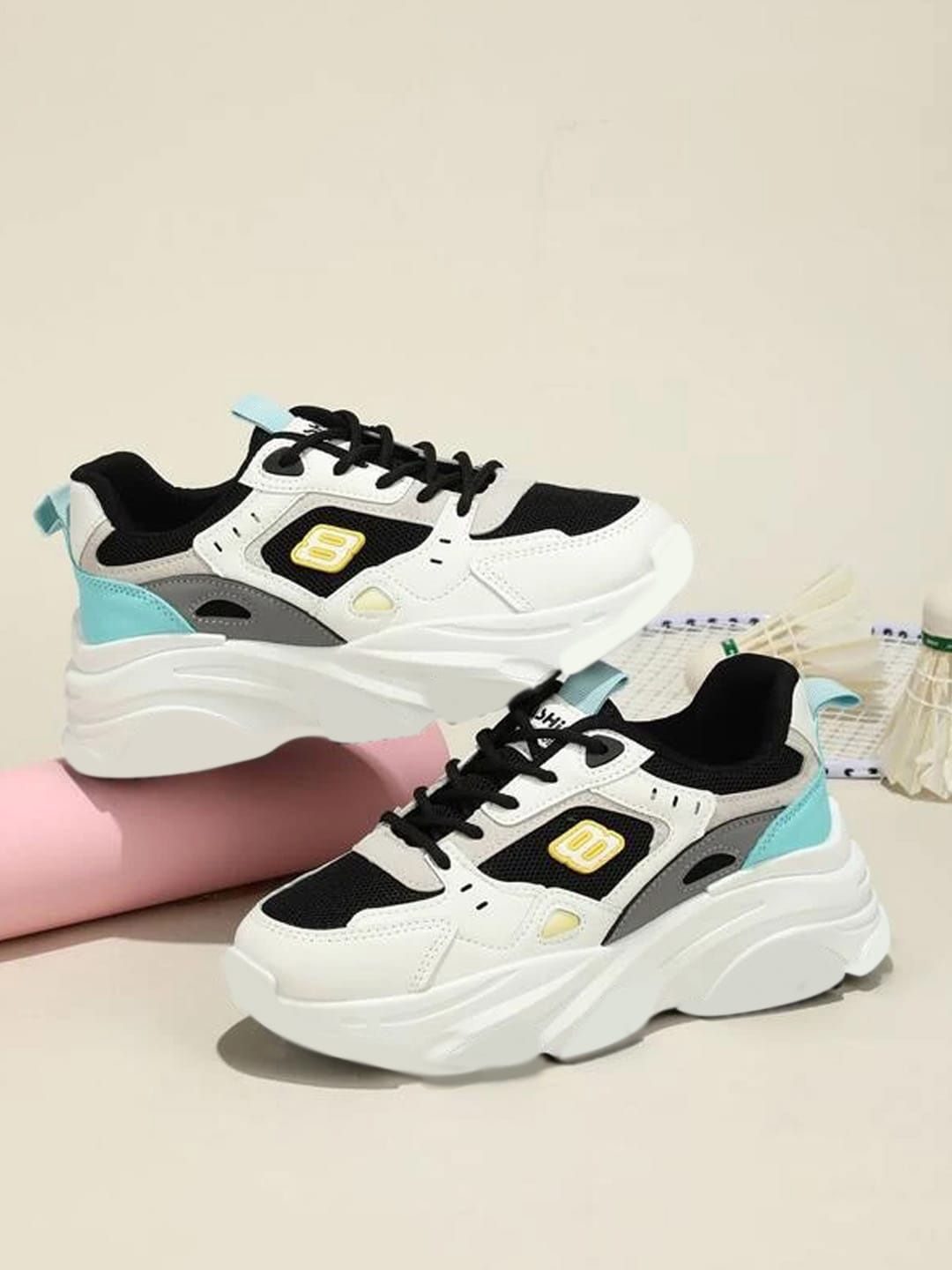 Shoetopia Girls Colourblocked Sneakers-picture-26