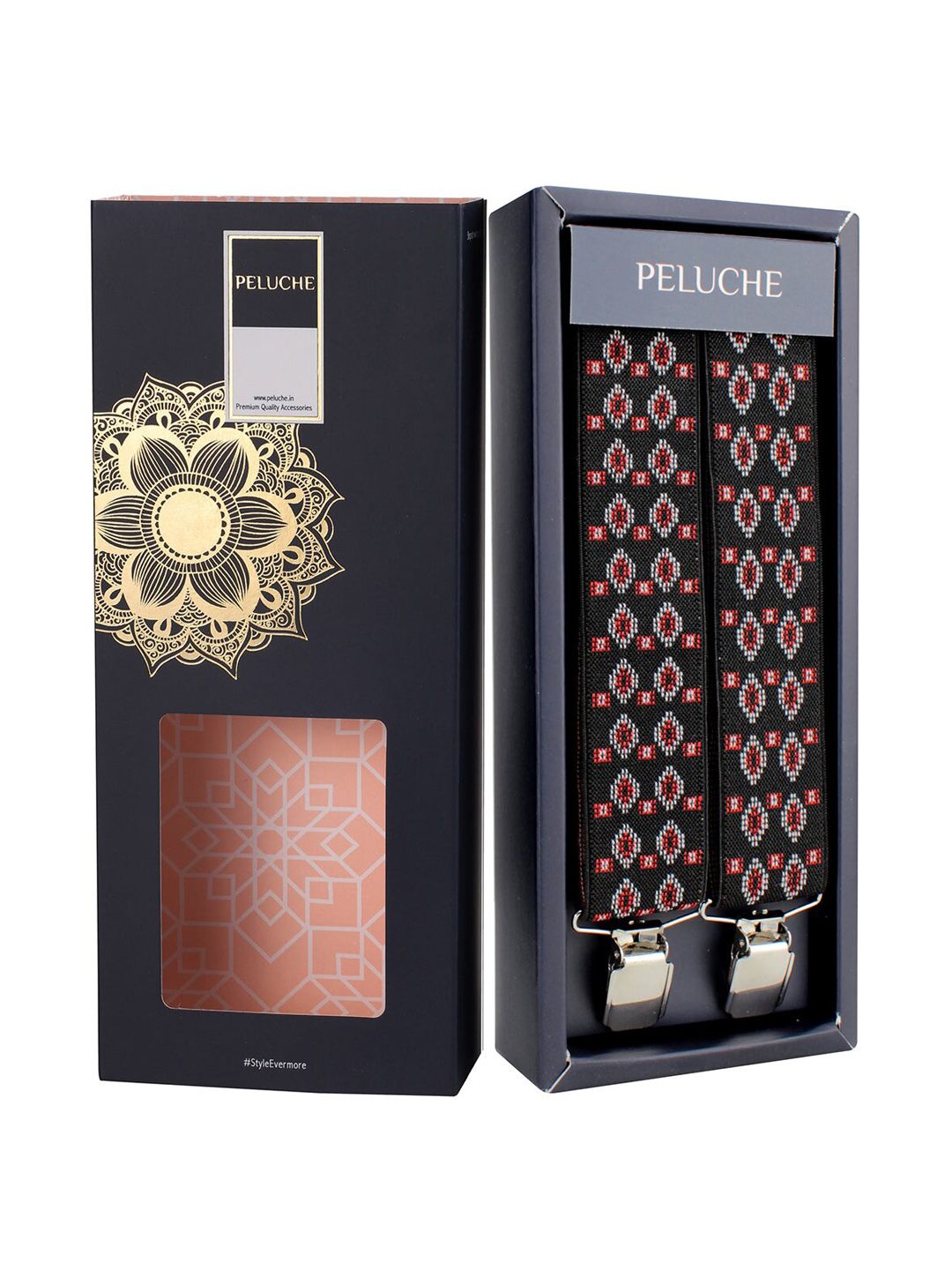 PELUCHE Men Black Abstract Suspenders-picture-10