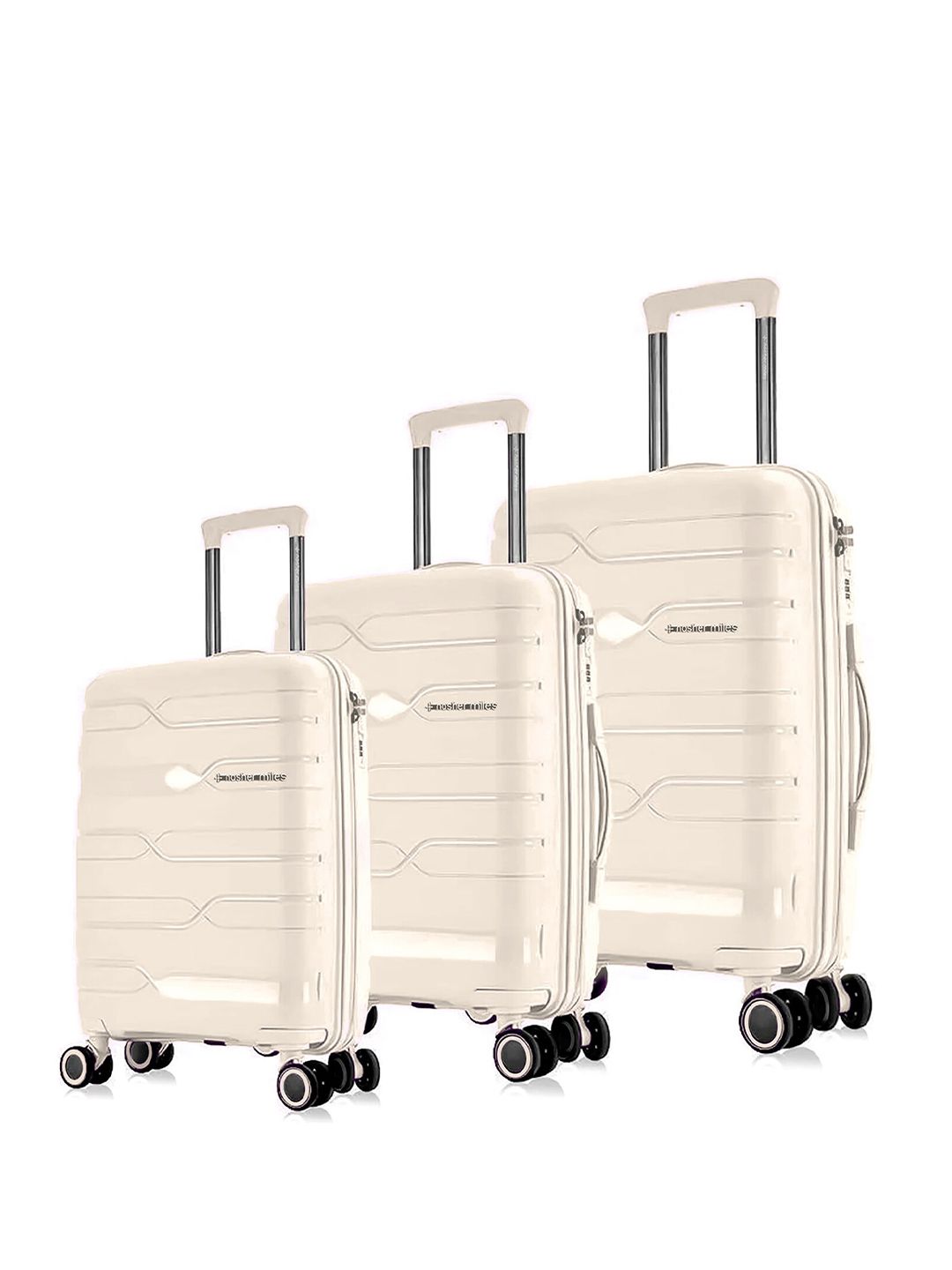 Nasher Miles Paris Set Of 3 Textured Hard Sided Trolley Bag-picture-32