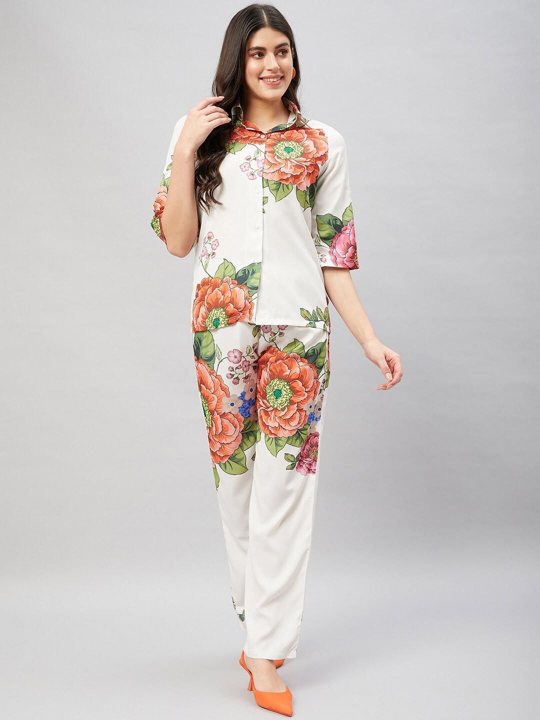 Orchid Blues Printed Shirt & Trouser Co-Ord Set