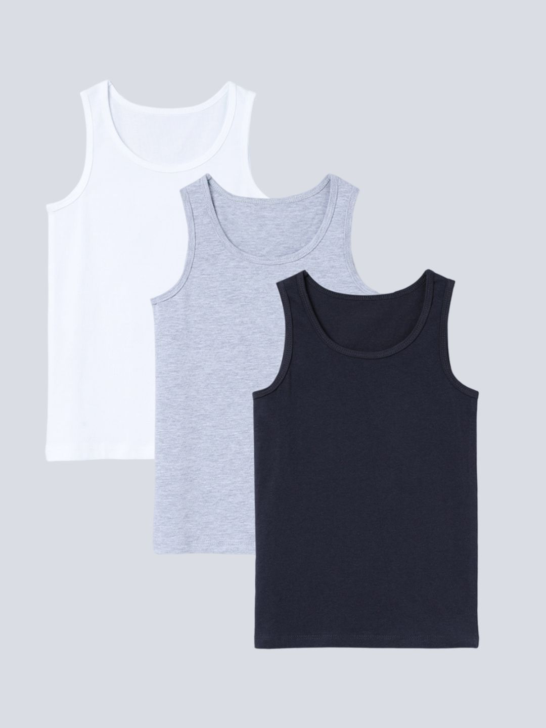 Charm n Cherish Boys Pack Of 3 Pure Cotton Innerwear Vests