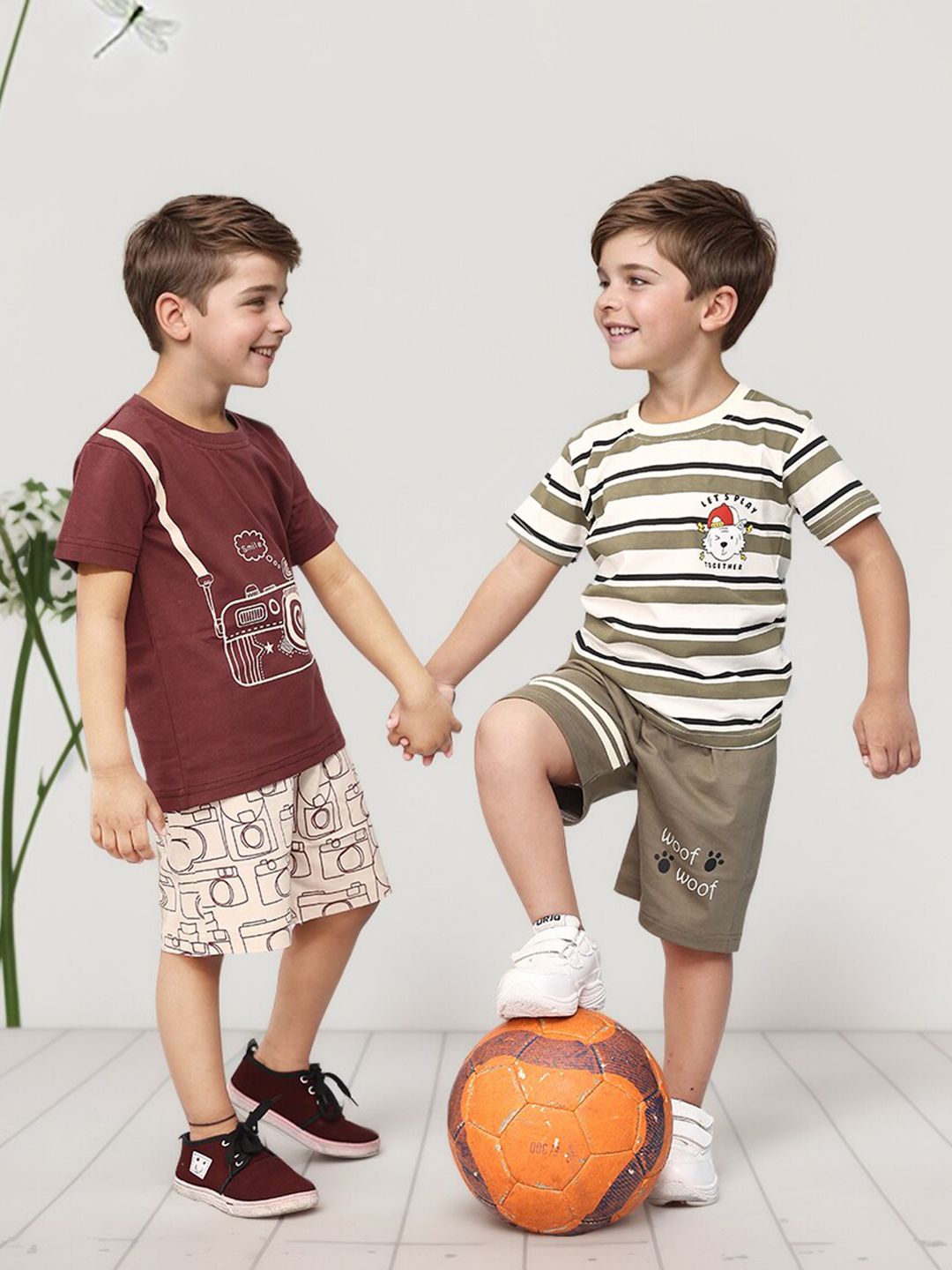 Toonyport Boys Pack of 2 Printed Pure Cotton T-shirt With Shorts-picture-15