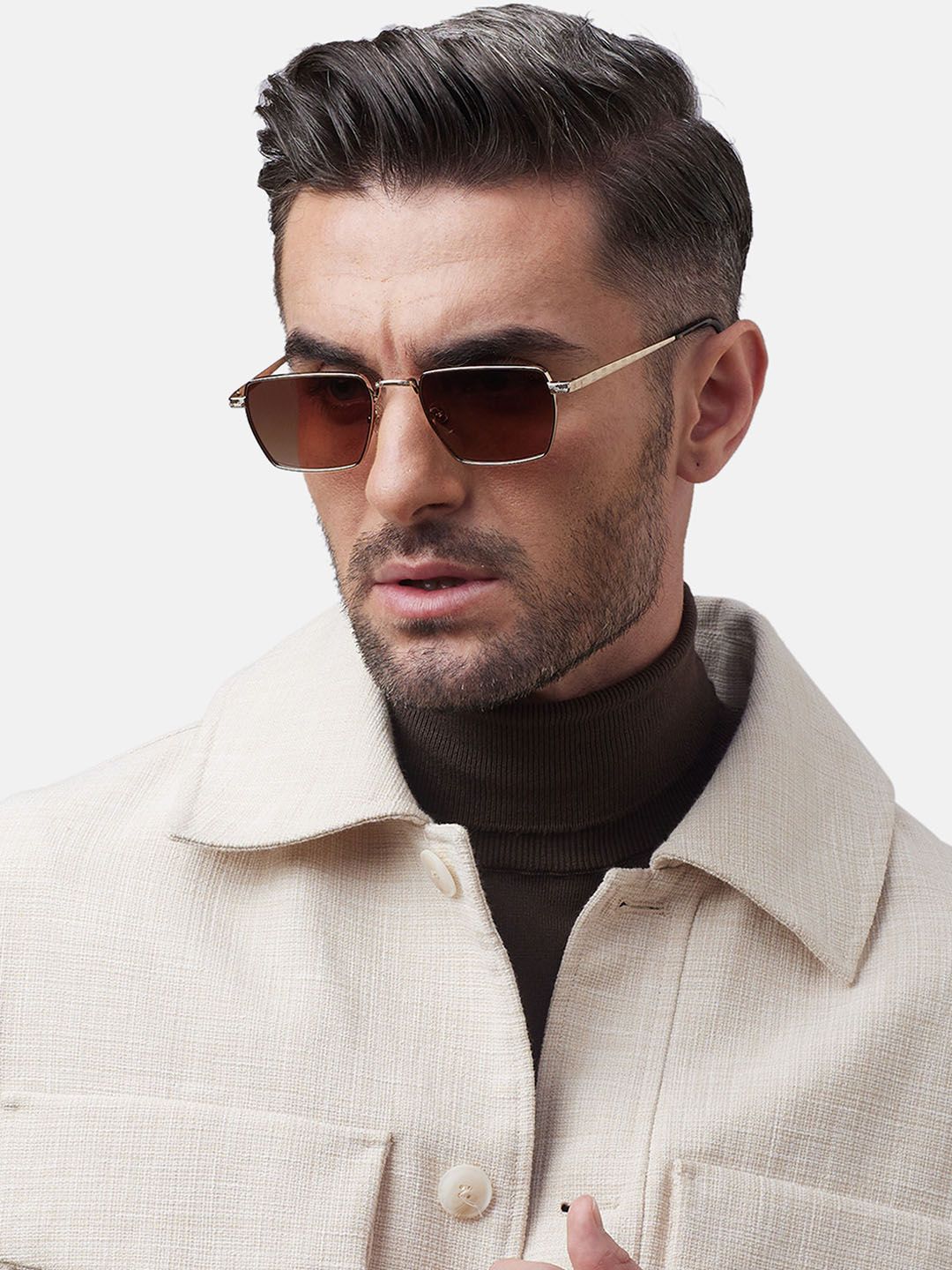 Shisen Fox RAION Unisex Aviator Sunglasses SG161-Gold-picture-43