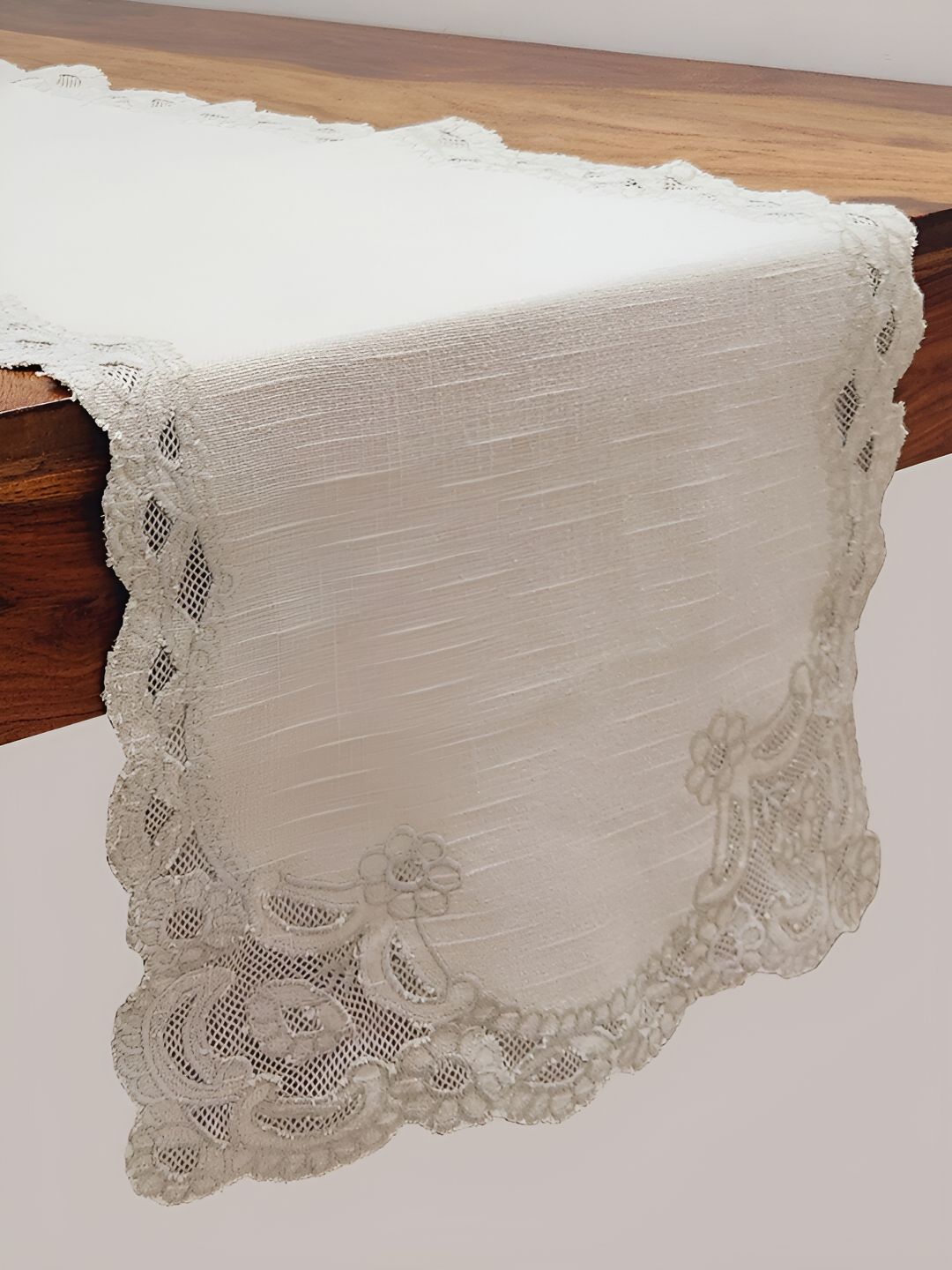 DESIGN GAATHA Beige Embroidered Runner-picture-25