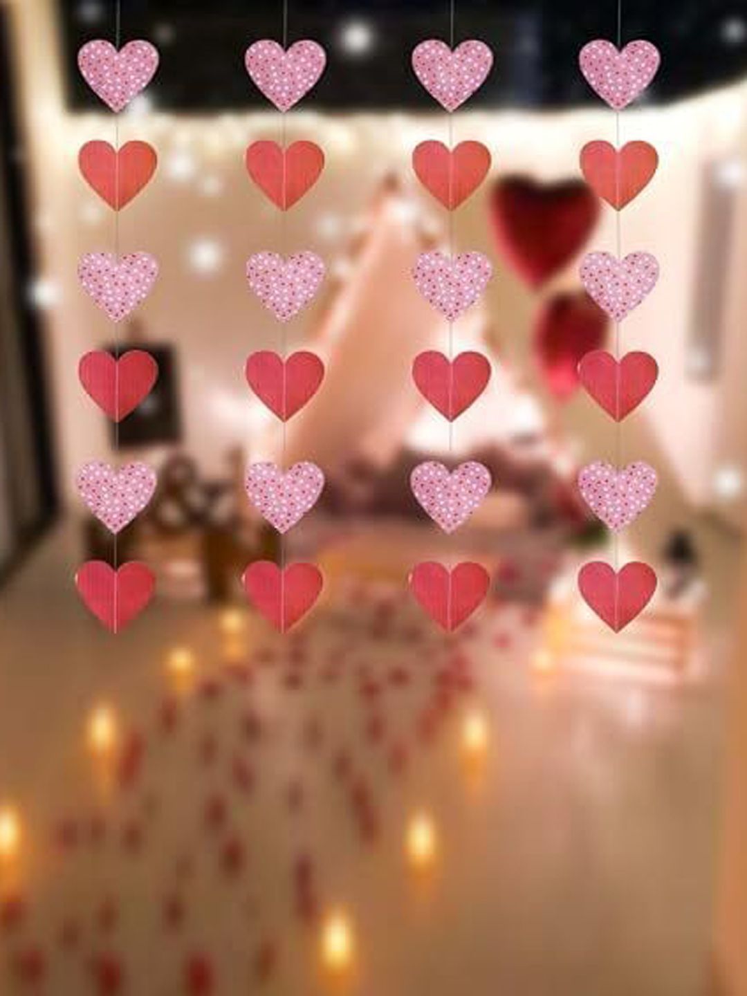 Special You 4Pcs Pink Large Heart Festive Decor-picture-38