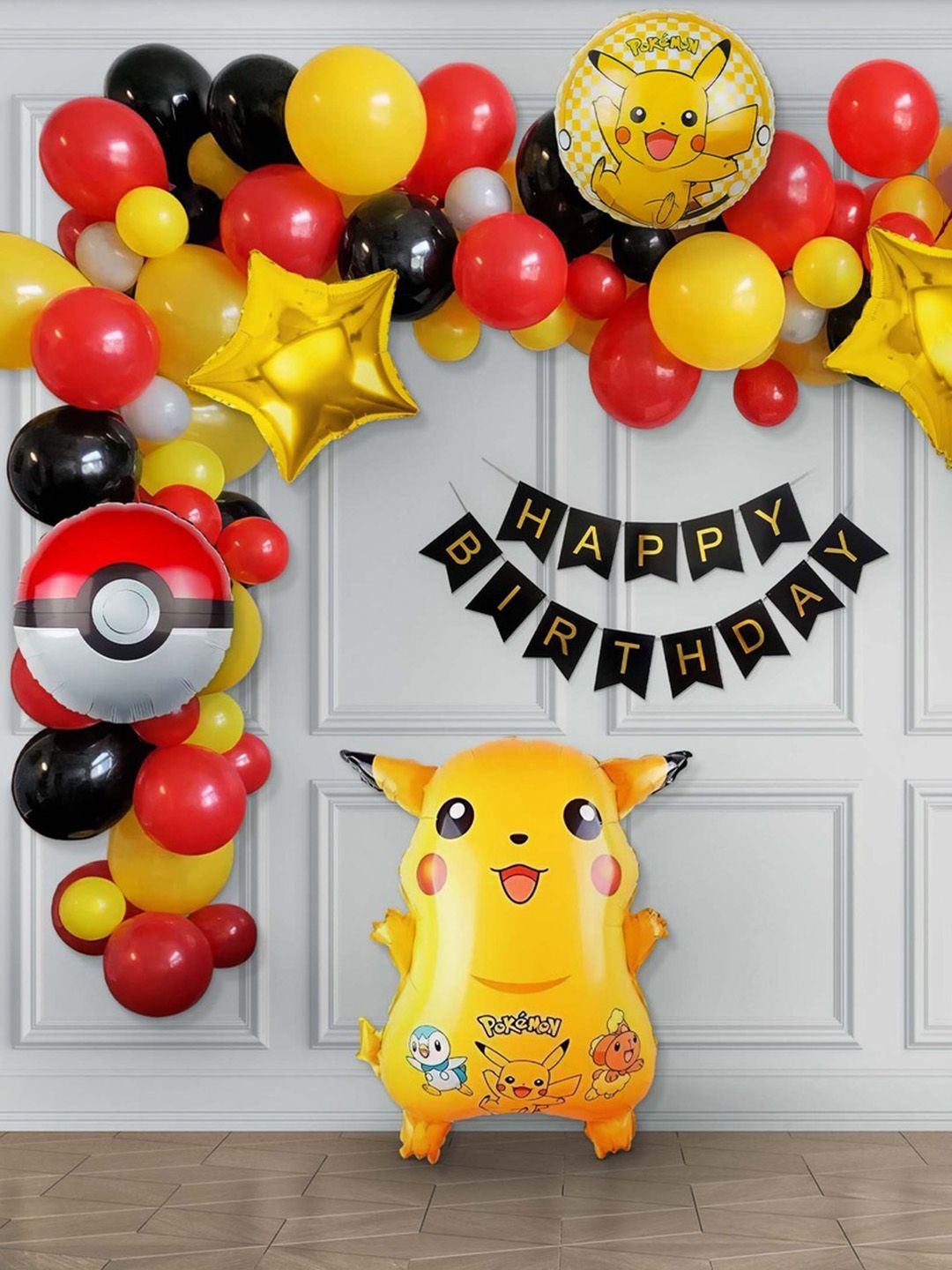 Special You Yellow & Red 73 Pcs Pikachu Birthday Festive Decor-picture-29