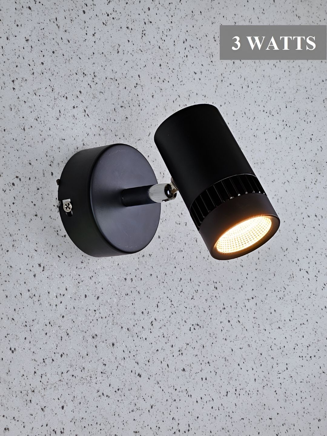 Mufasa Black Aluminium Contemporary Cylinder LED Spot Wall Lamp