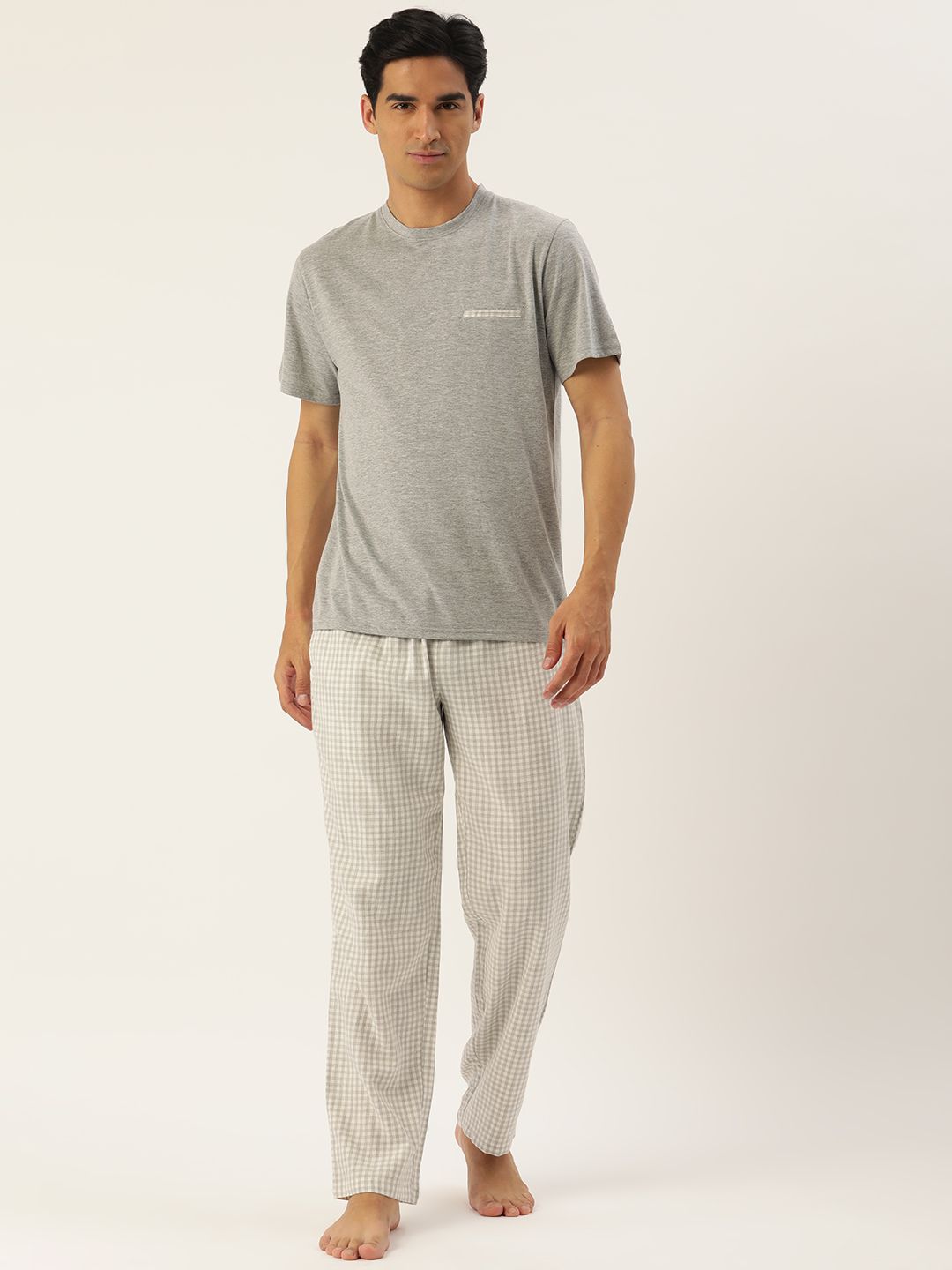 ETC Men Solid Pure Cotton Night suit-picture-34