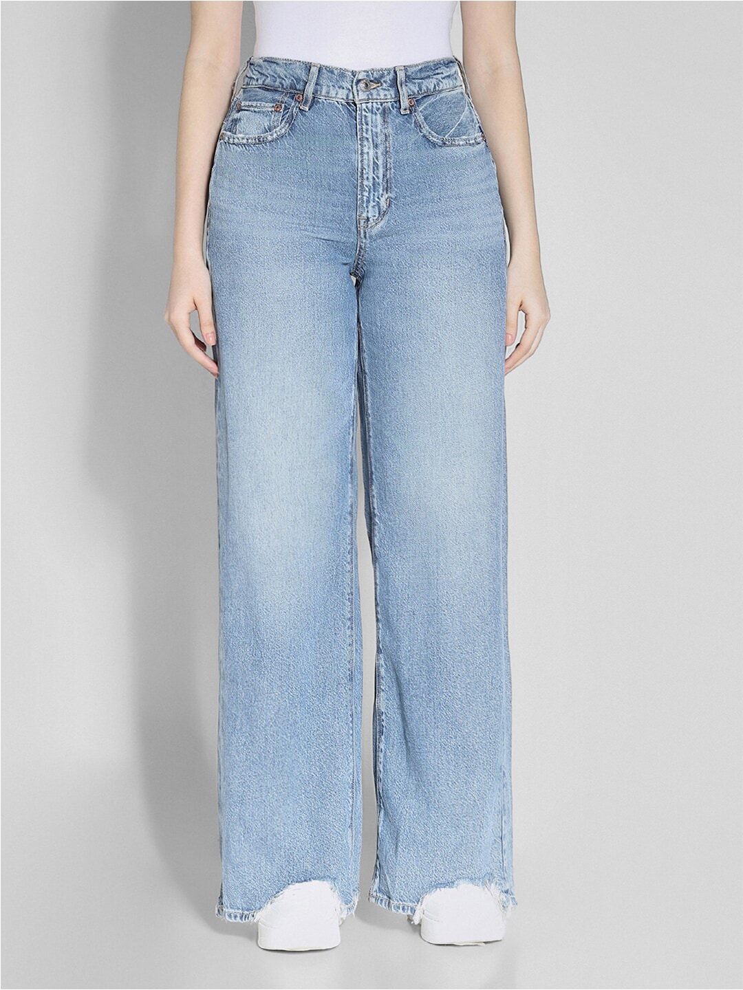 AMERICAN EAGLE OUTFITTERS Women Dreamy Drape Super High-Waisted Baggy Wide-Leg Jeans
