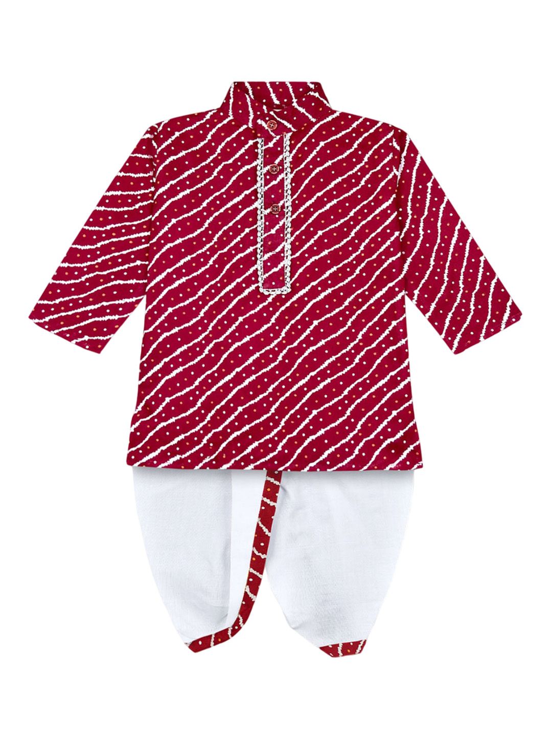 BAESD Infant Boys Striped Gotta Patti Kurta With Dhoti Pant-picture-54