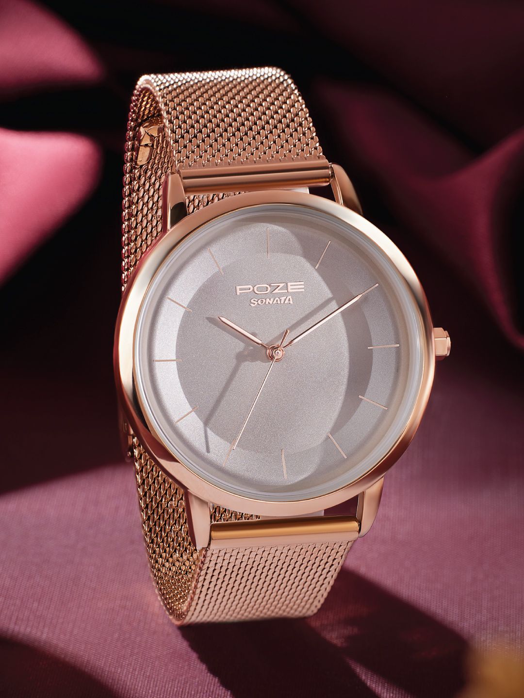 Sonata Poze Women Dial & Bracelet Style Straps Analogue Watch SP80062WM01W-picture-27