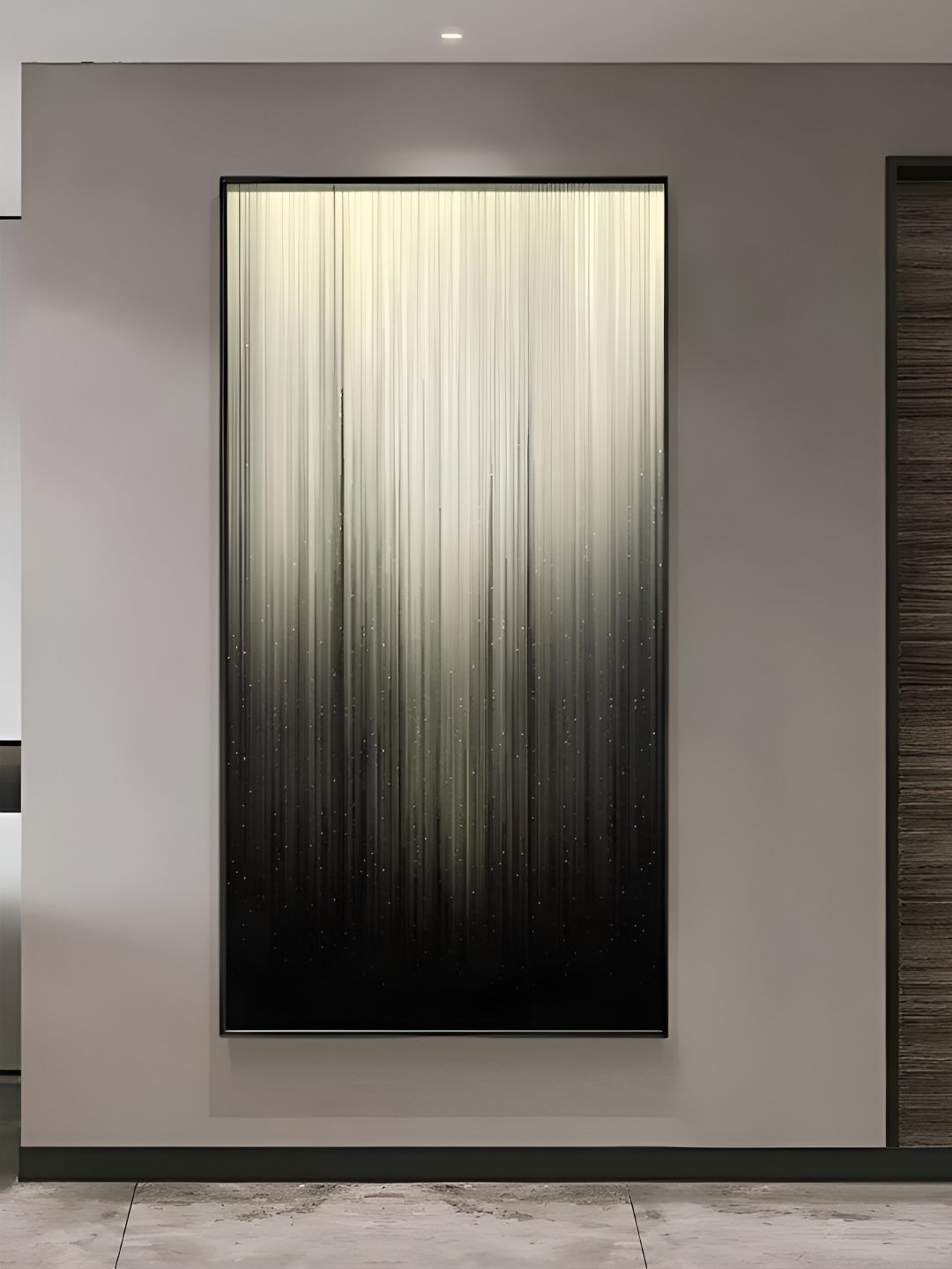 THE HANDMADE FLAIR Grey & Black Abstract Wooden Wall Paintings-picture-18