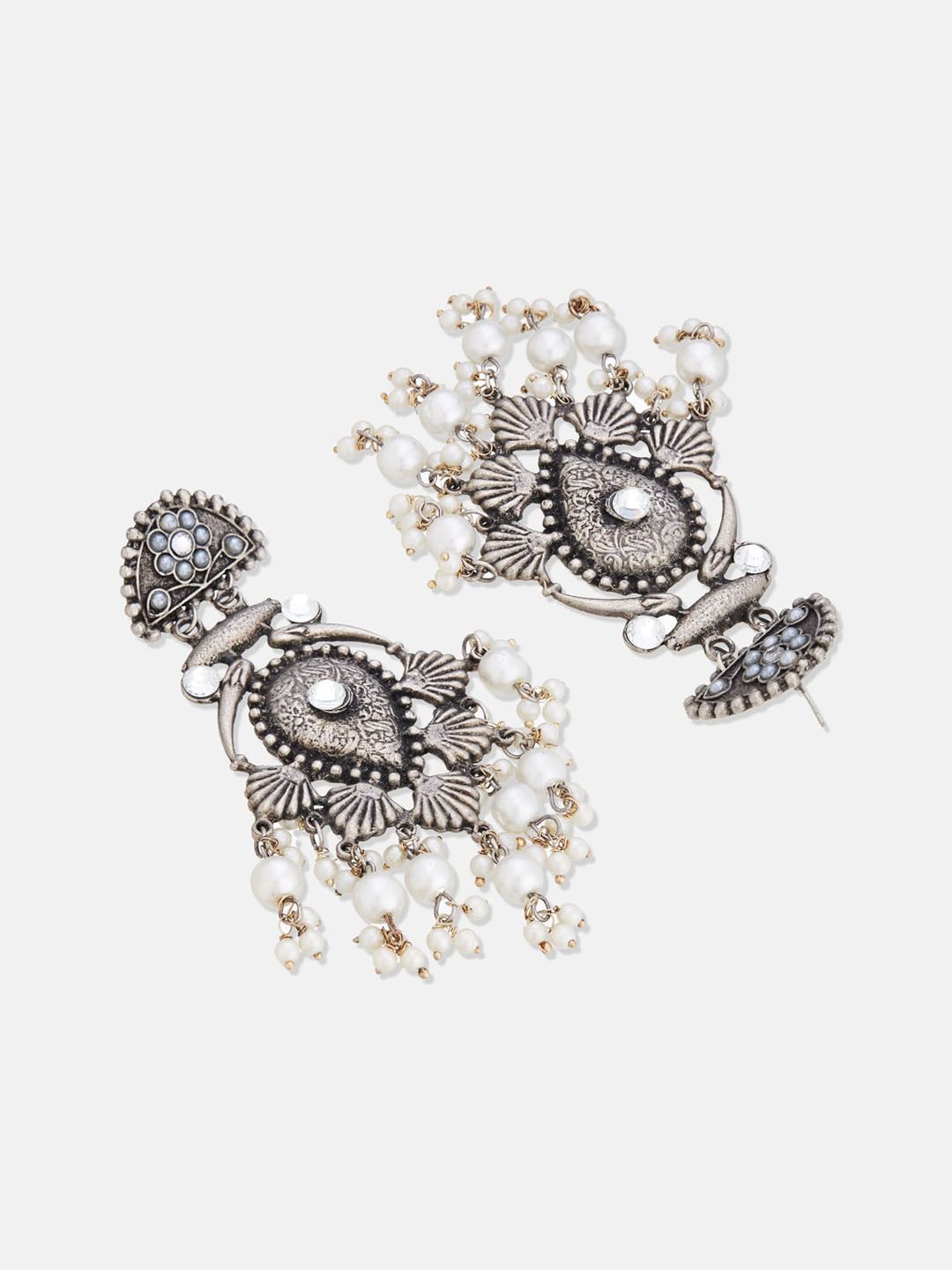 ATIBELLE Set Of 2 German Silver Plated Beaded Jewellery Set