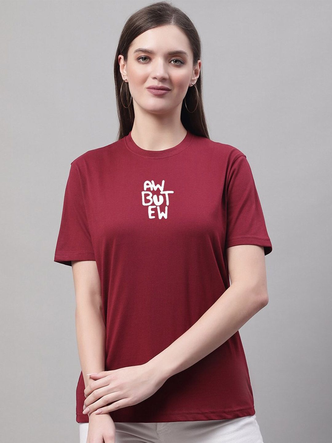 Miaz Lifestyle Typography Printed Round Neck Pure Cotton T-shirt-picture-22