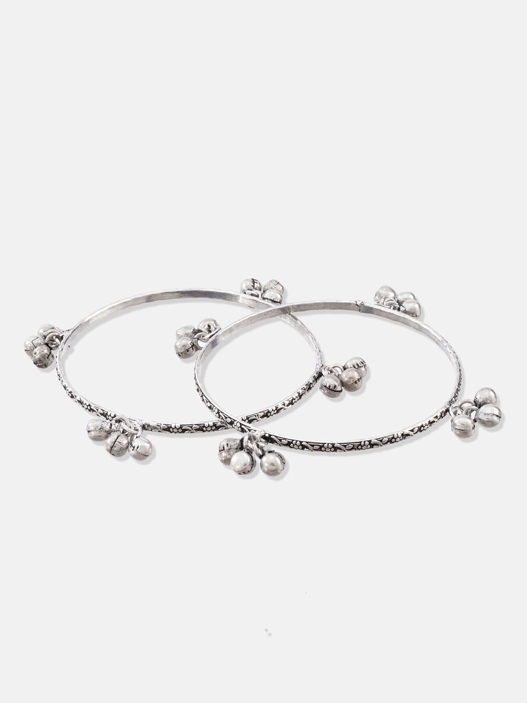 ATIBELLE German Silver-Plated Stone-Studded & Beaded Jewellery Set