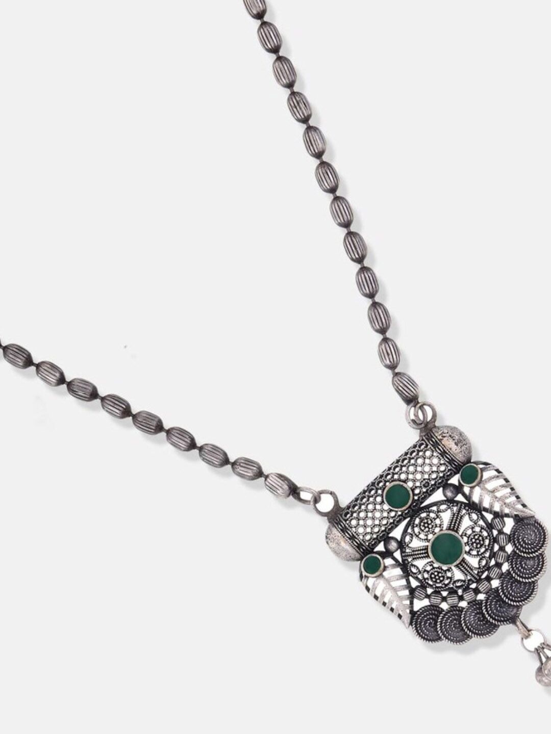 ATIBELLE Silver Plated & Stone Studded Jewellery Set
