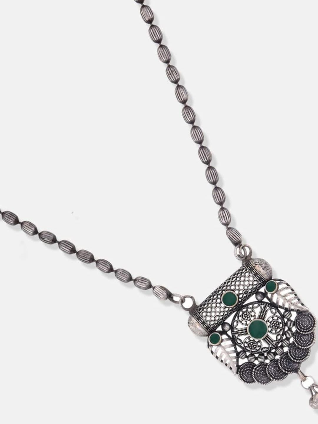 ATIBELLE Silver-Plated Stone Studded Jewellery Set