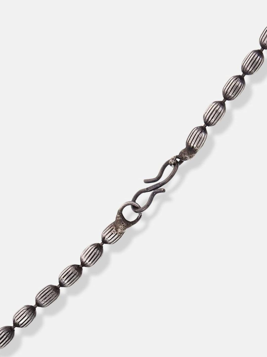 ATIBELLE Silver-Plated Stone-Studded & Beaded Jewellery Set