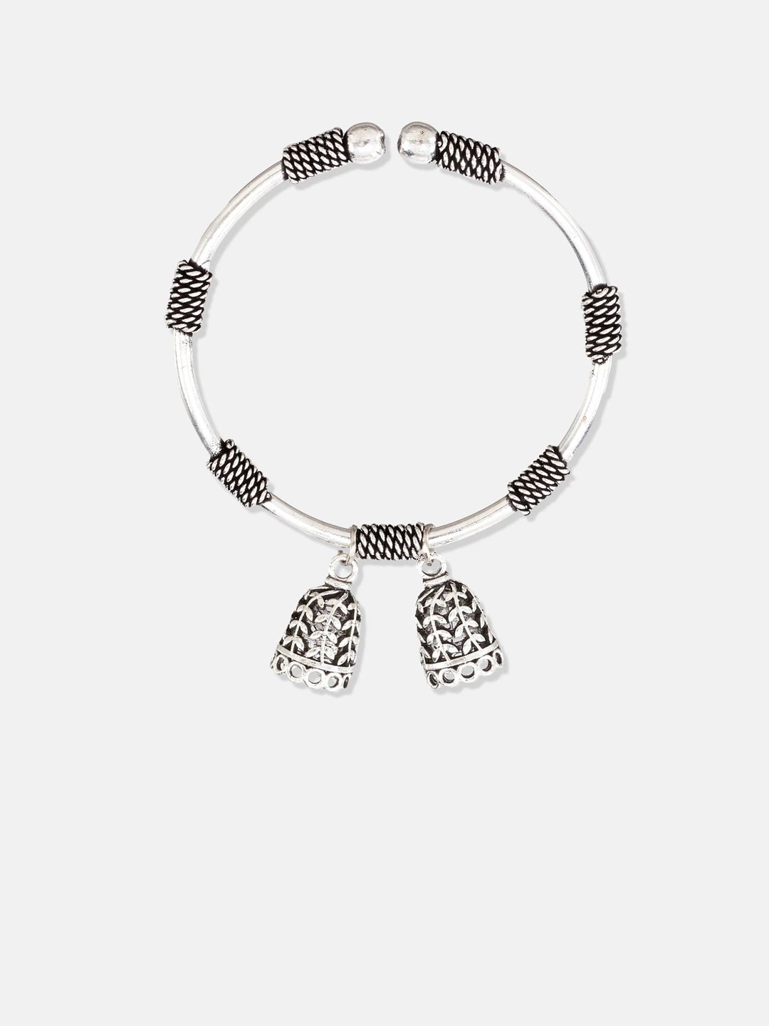 ATIBELLE Silver-Plated Stone-Studded & Beaded Jewellery Set