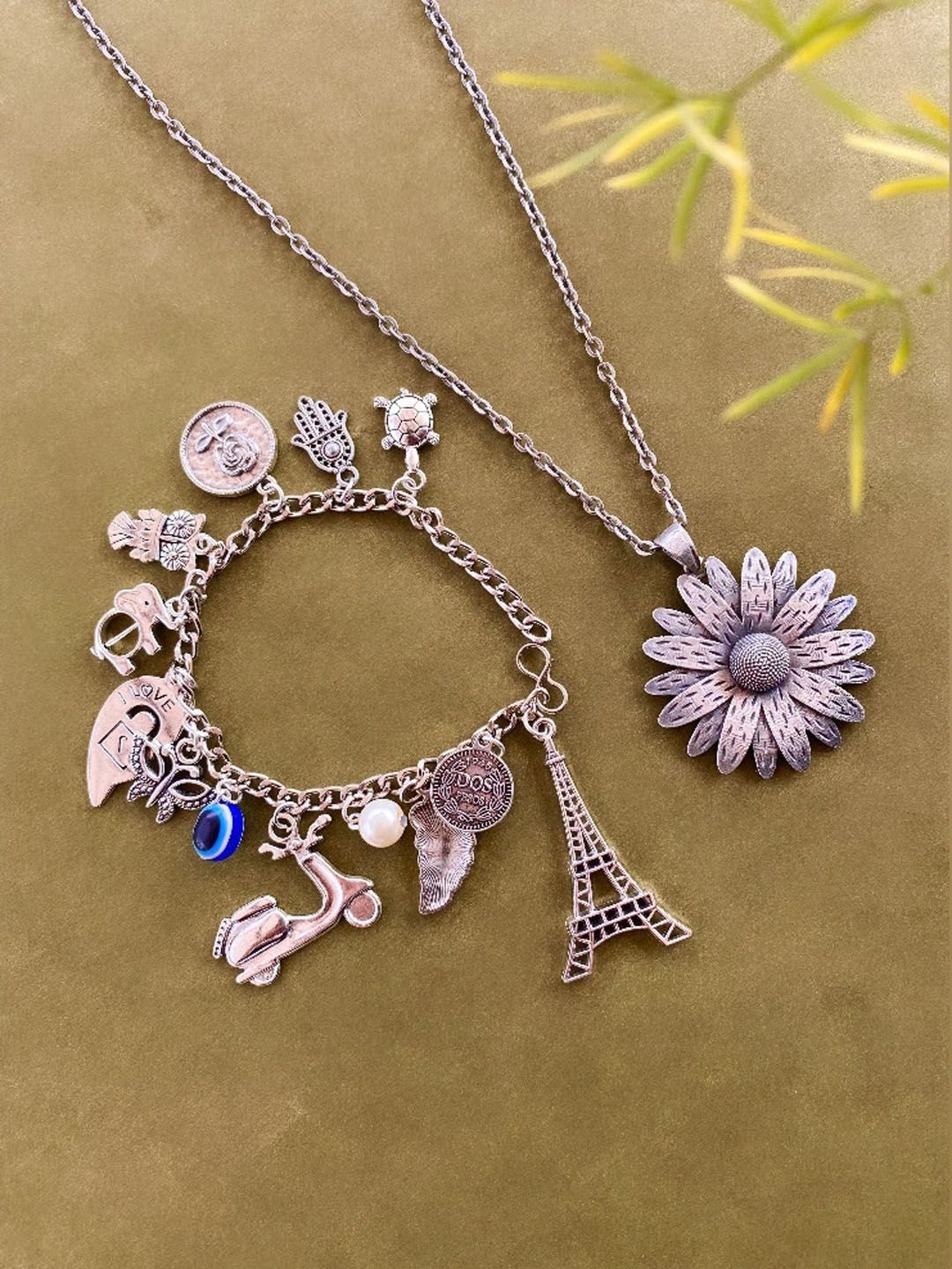 ATIBELLE German Silver-Plated Jewellery Set