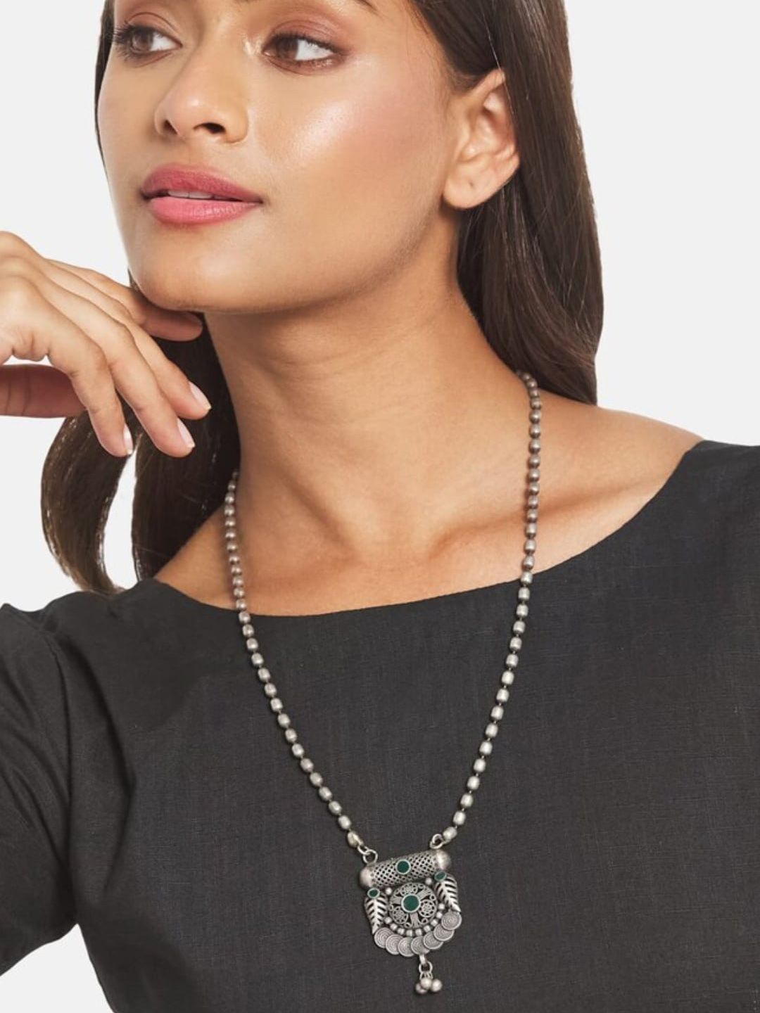 ATIBELLE German Silver-Plated Beaded Jewellery Set
