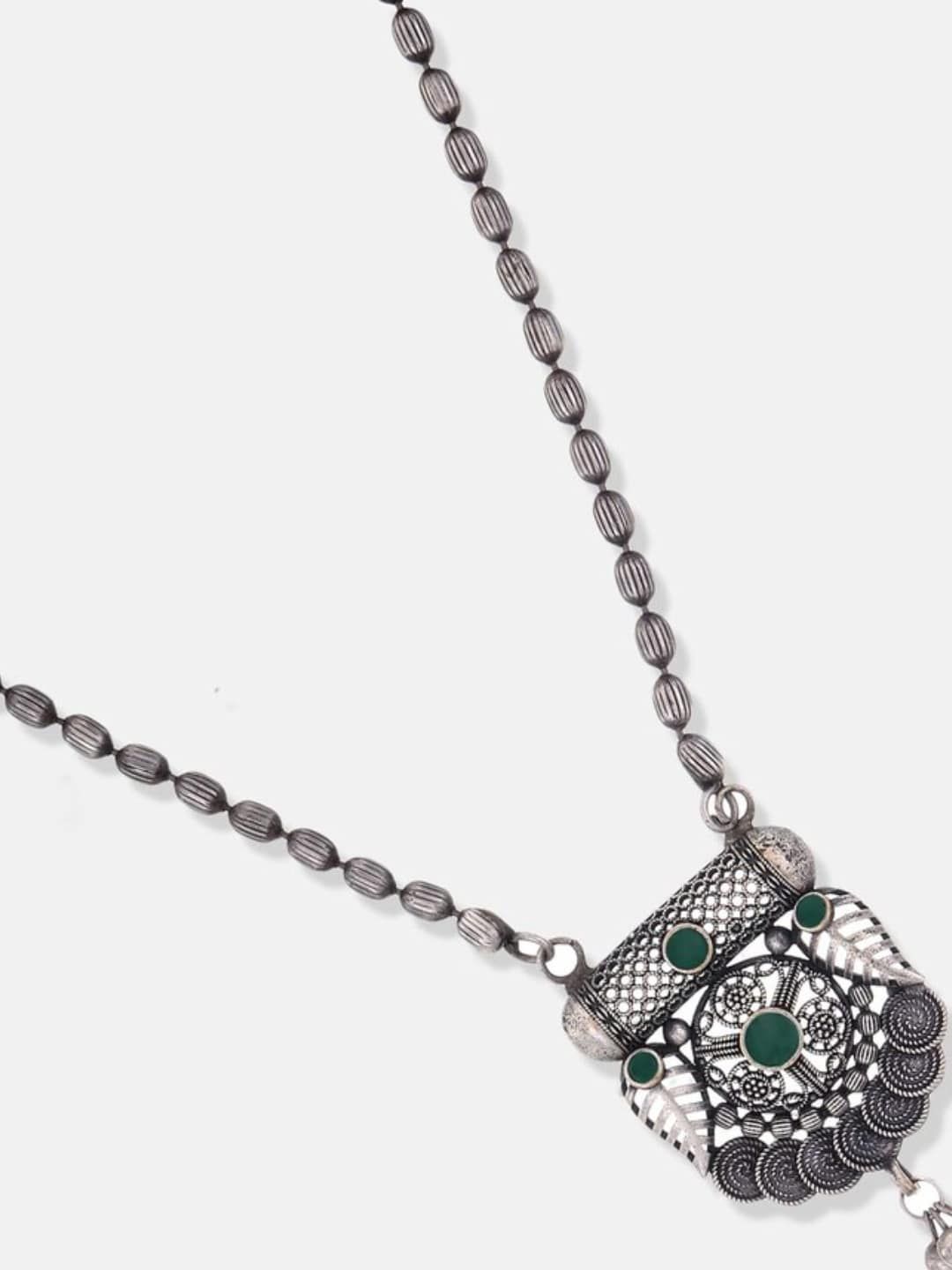 ATIBELLE Silver-Plated Stone Studded Jewellery Set