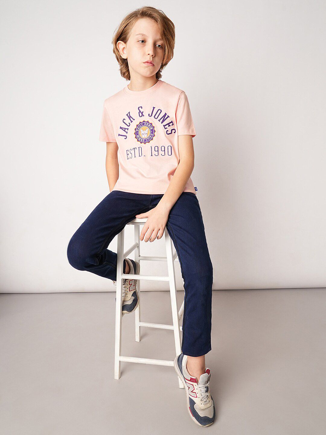 Jack & Jones Junior Boys Typography Printed Pure Cotton T-shirt-picture-21