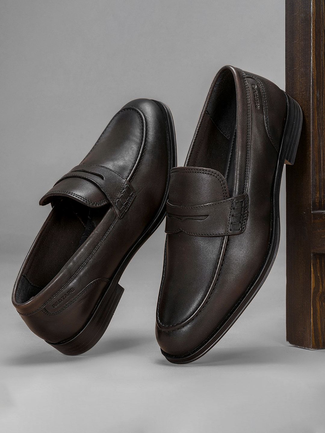 Red Tape Men Textured Formal Loafers-picture-31