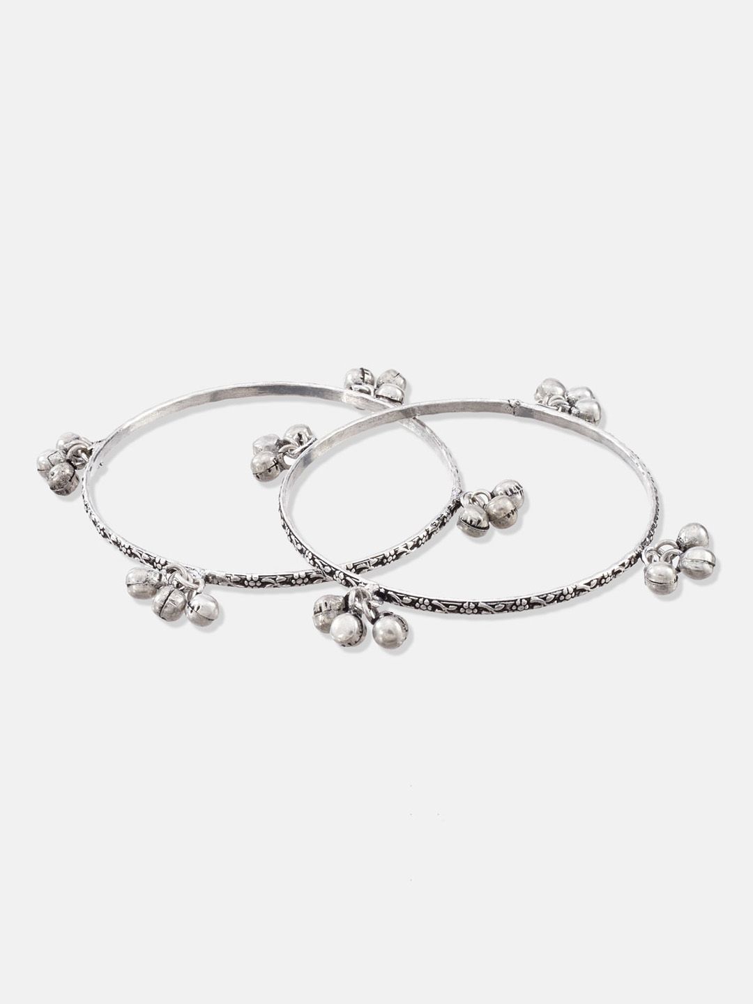 ATIBELLE Set Of 14 Silver-Plated & Kundan Studded Jewellery Set