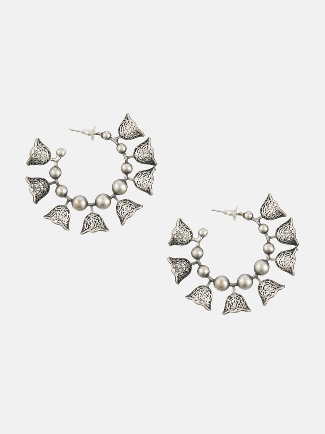 ATIBELLE Set Of 14 Silver-Plated & Kundan Studded Jewellery Set