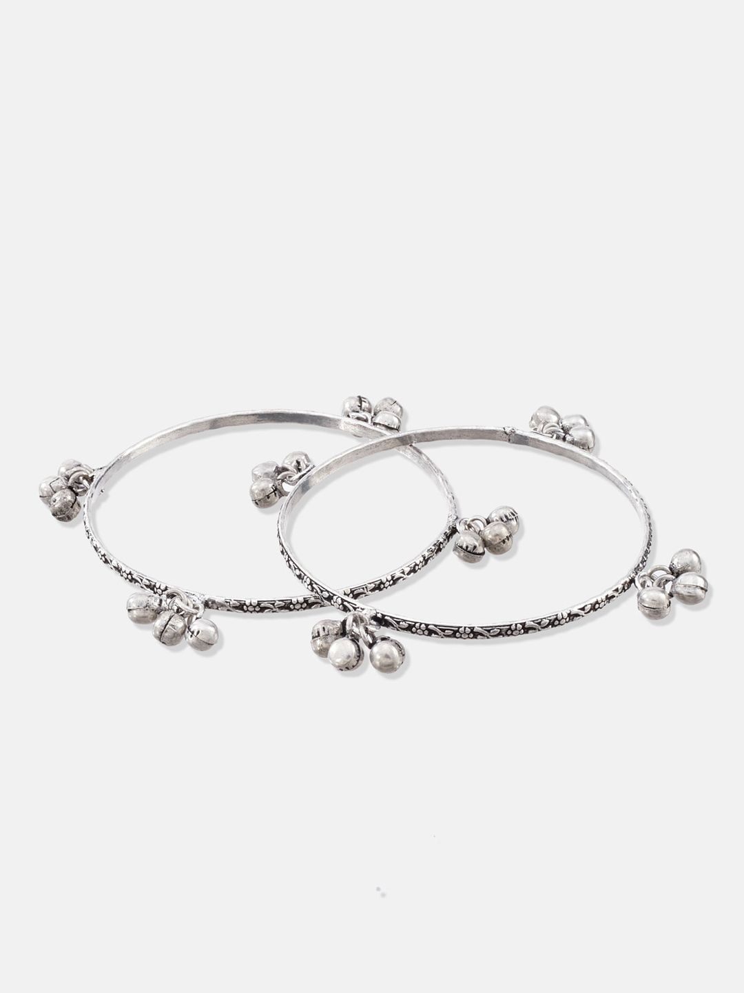 ATIBELLE German Silver-Plated Stone-Studded & Beaded Jewellery Set