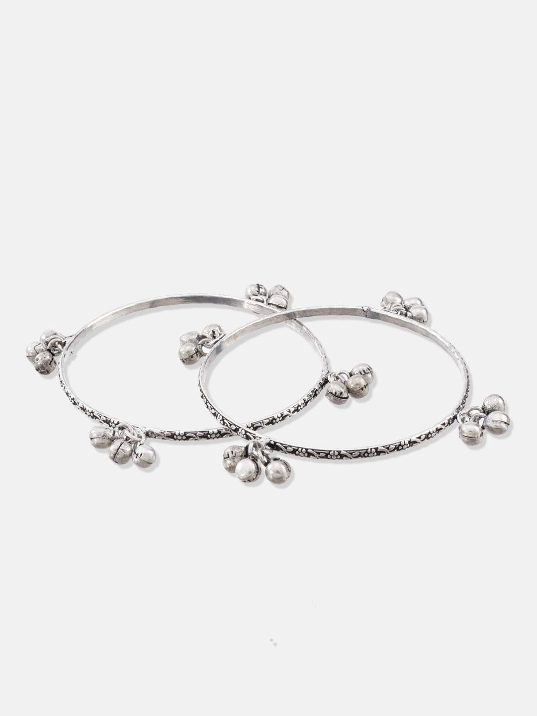 ATIBELLE German Silver-Plated Stone-Studded & Beaded Jewellery Set