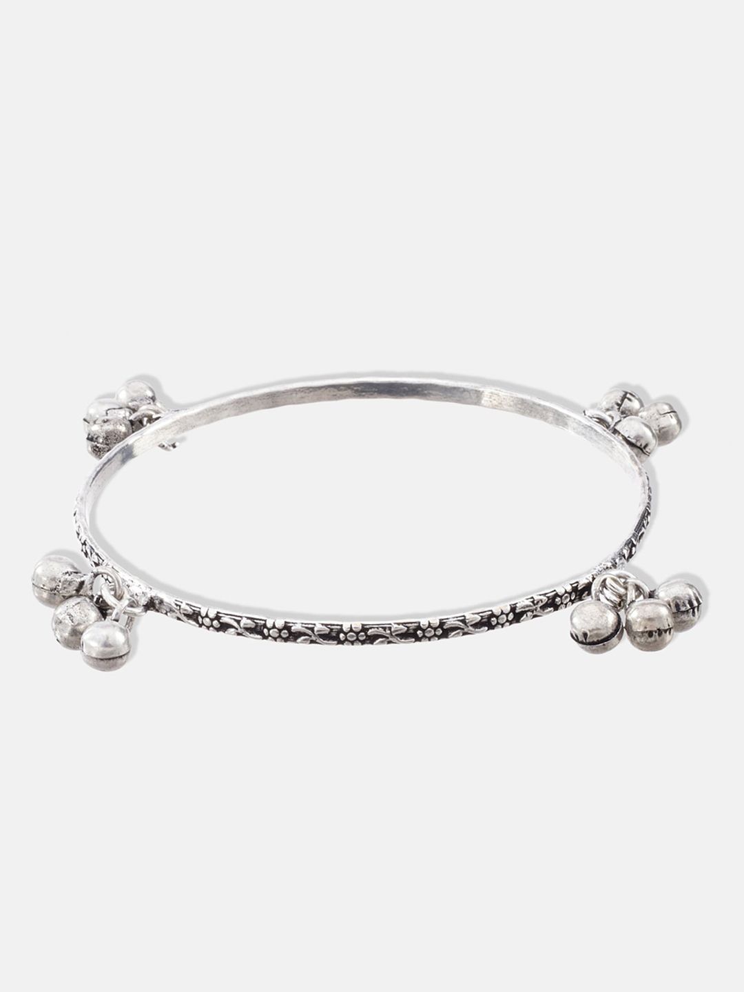 ATIBELLE Set Of 13 Silver-Plated Beaded Bangles & Earrings