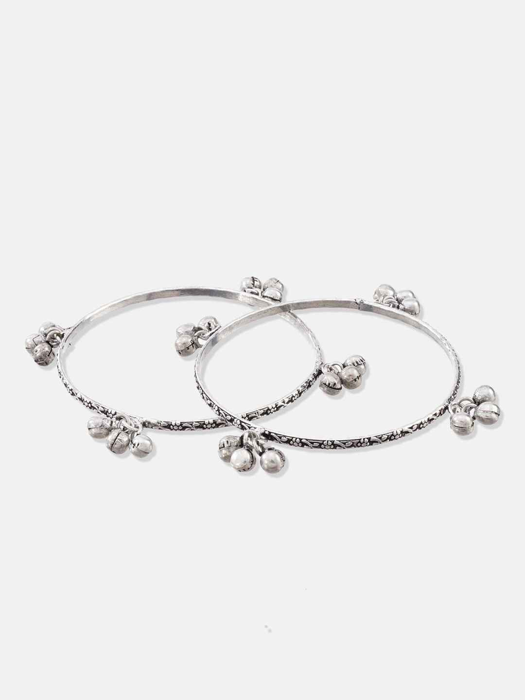 ATIBELLE German Silver-Plated Stone-Studded & Beaded Jewellery Set