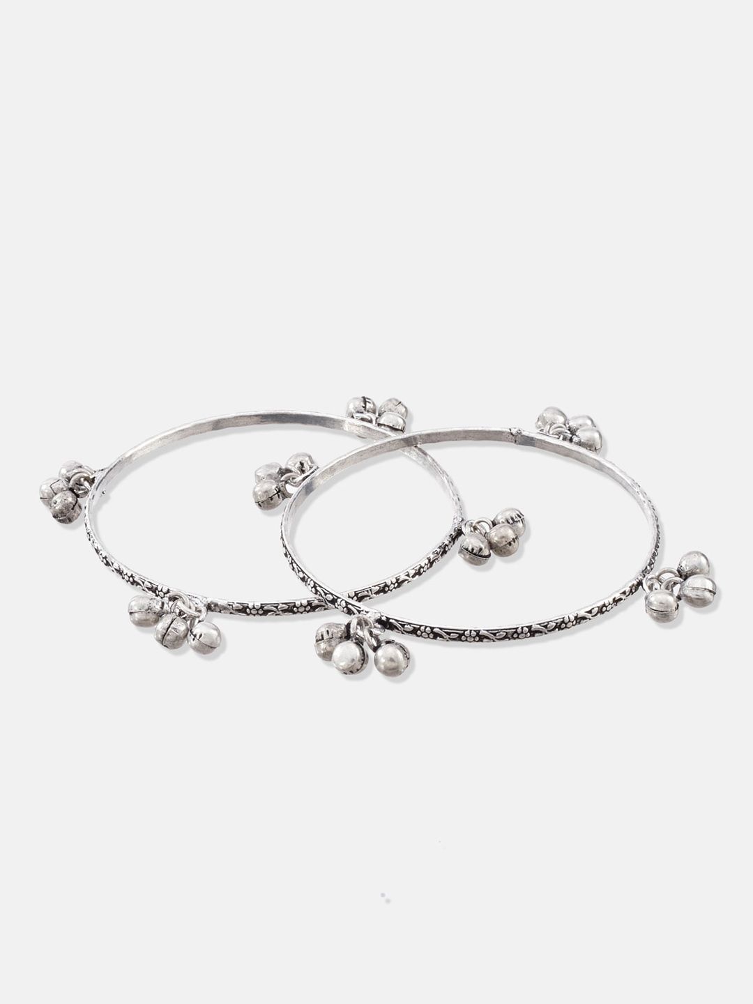 ATIBELLE German Silver-Plated Stone-Studded & Beaded Jewellery Set