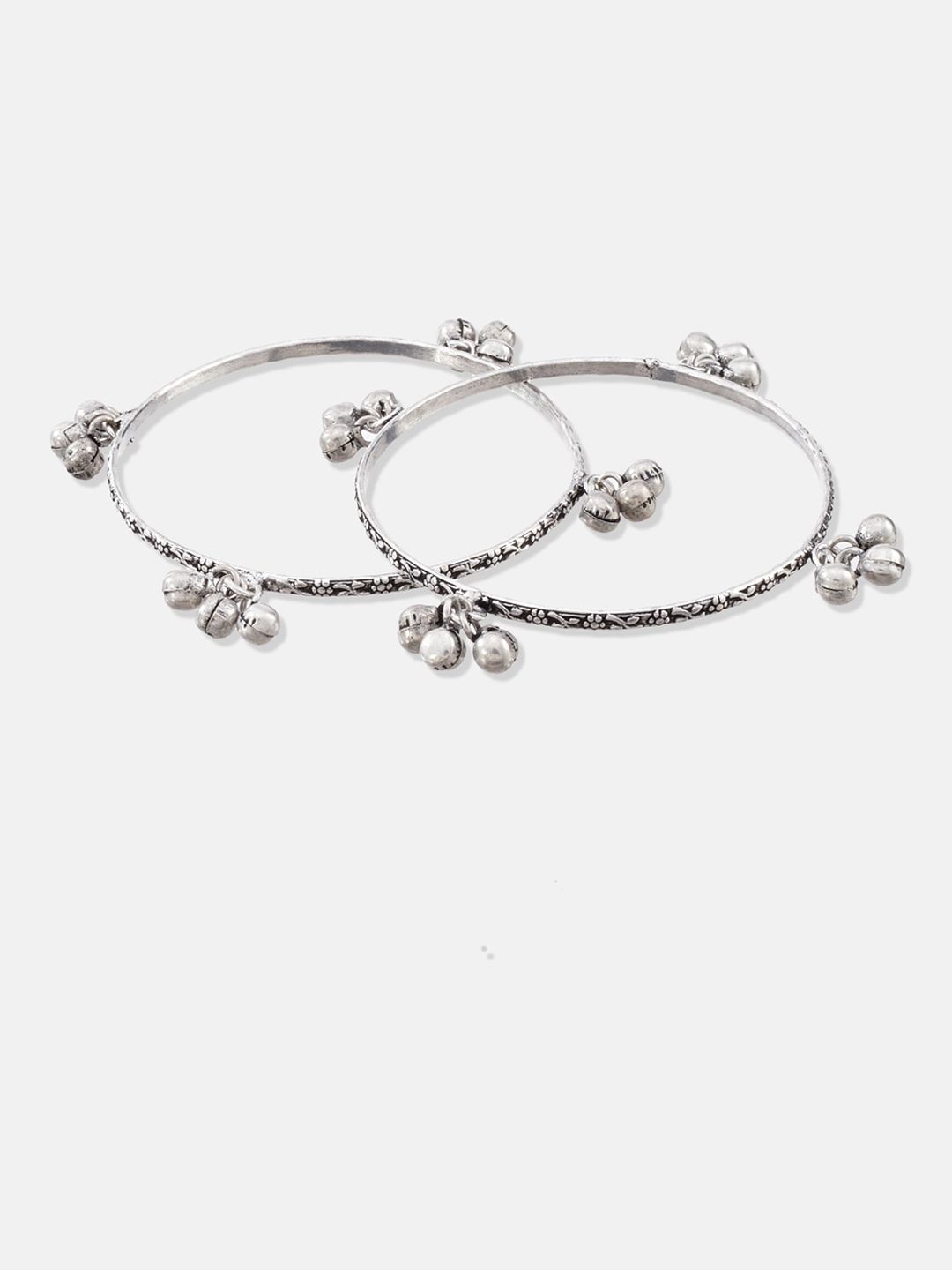 ATIBELLE German Silver-Plated Stone-Studded & Beaded Jewellery Set