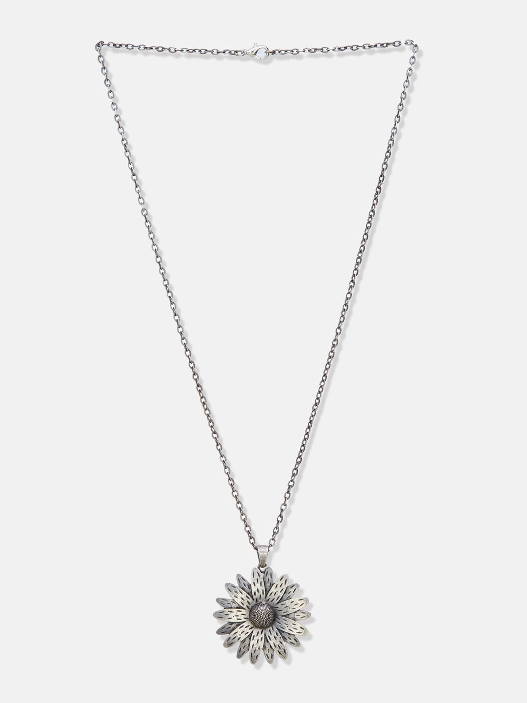 ATIBELLE German Silver-Plated Stone-Studded & Beaded Jewellery Set
