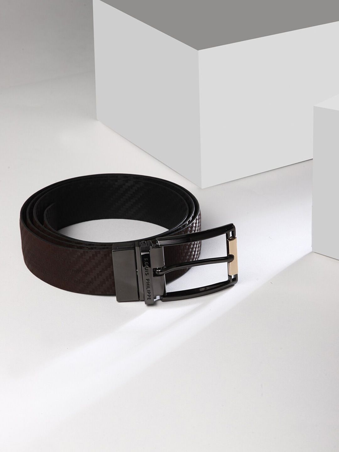 Louis Philippe Men Textured Leather Formal Belt-picture-38