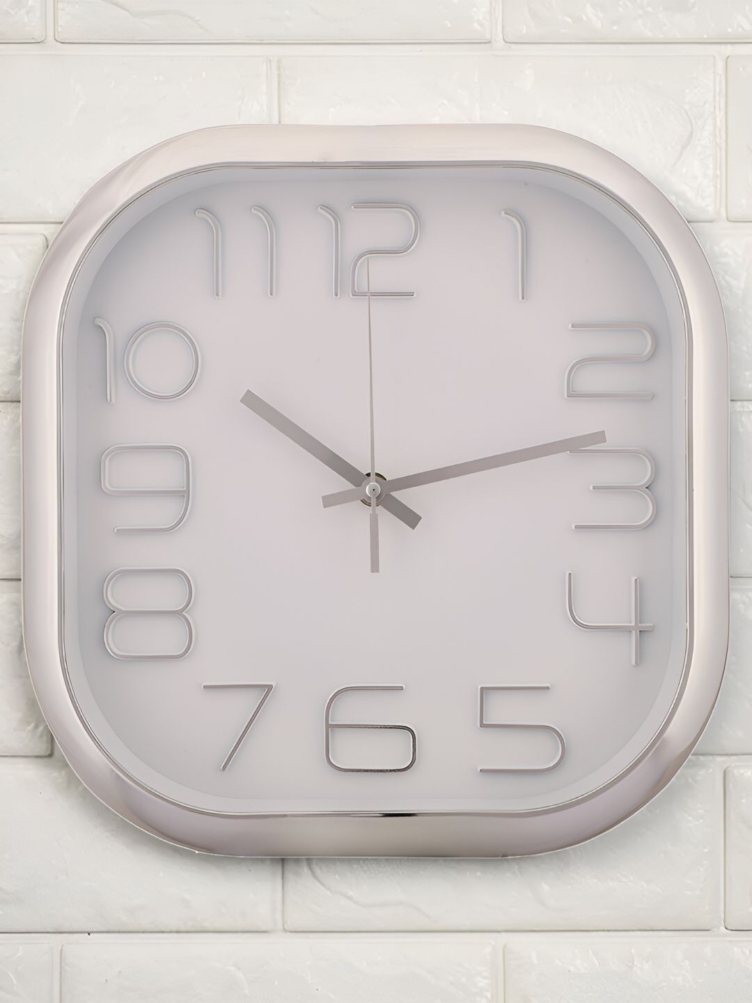 Kuber Industries Silver-Toned Analogue Wall Clock-picture-19