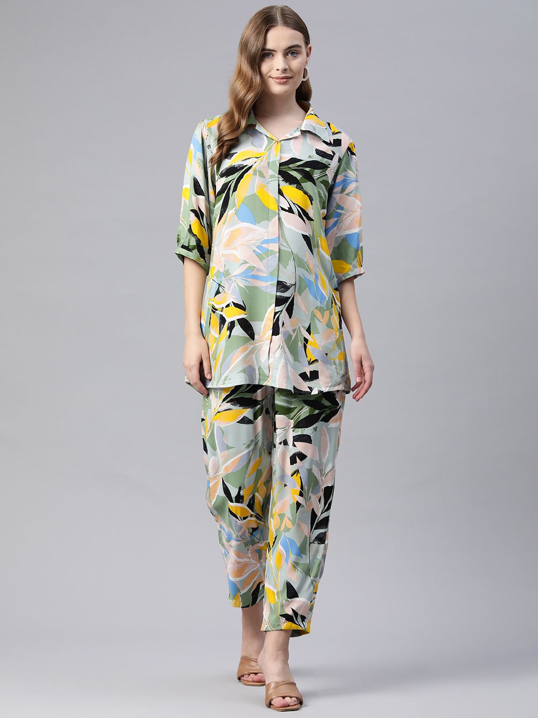 One Femme Women Printed Cotton Co-Ords Set-picture-23