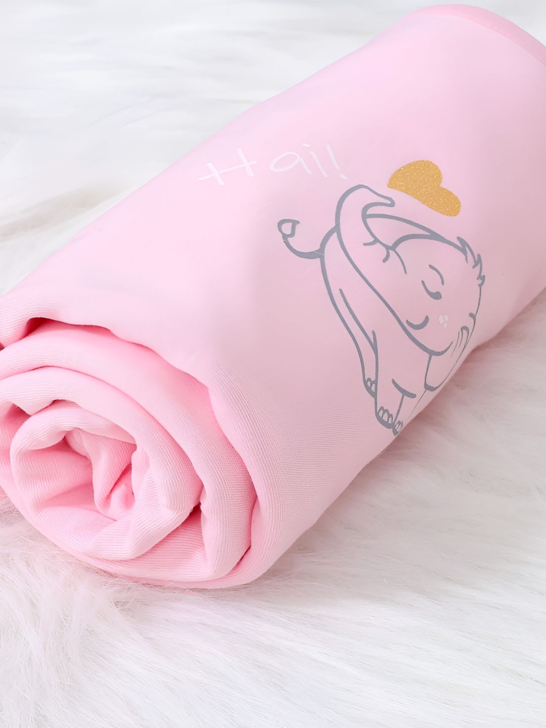 ONE SKY Pink & Grey Abstract Cotton Single Bed Blanket-picture-6