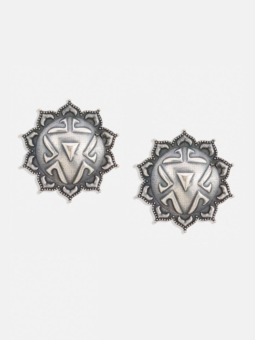 ATIBELLE Set of 2 German Silver Contemporary Drop Earrings