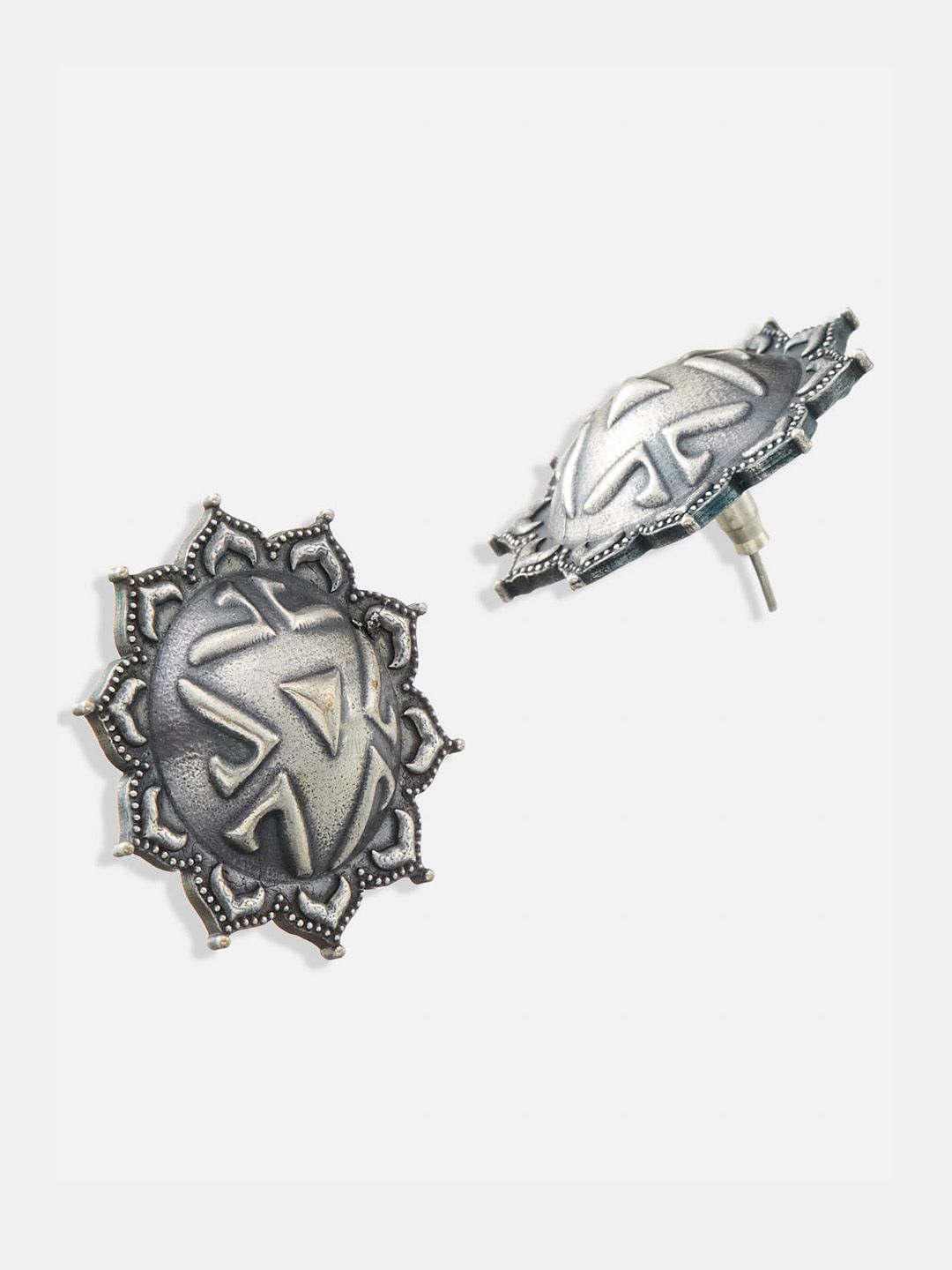 ATIBELLE Set of 2 German Silver Contemporary Drop Earrings