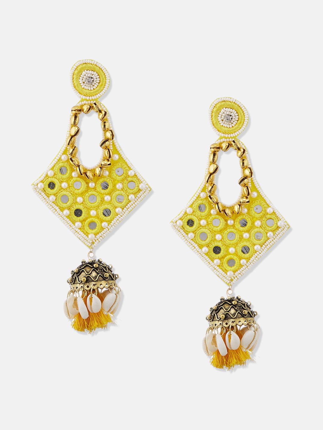 ATIBELLE Set of 2 Gold-Plated Contemporary Earrings