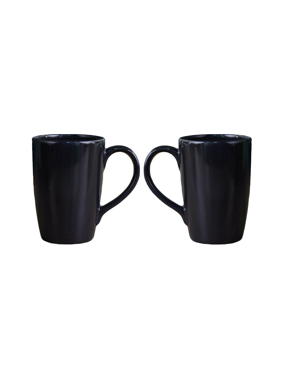 Femora Black 2 Pieces Ceramic Glossy Mugs 360 ml Each-image-33